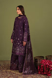 Alizeh Fashion Luxe Embroidered Raw Silk Unstitched 3Pc Suit AF-RS-09-Mulbery
