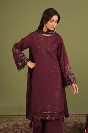 Alizeh Fashion Luxe Embroidered Raw Silk Unstitched 3Pc Suit AF-RS-16-Almas