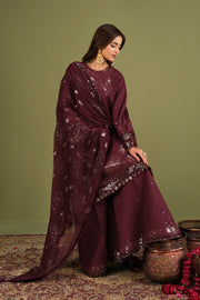 Alizeh Fashion Luxe Embroidered Raw Silk Unstitched 3Pc Suit AF-RS-16-Almas