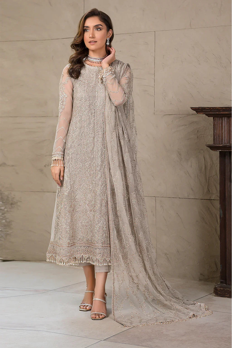 Falak by Zarif Unstitched Festive Formal Net Suit ZF 03 CHERYL