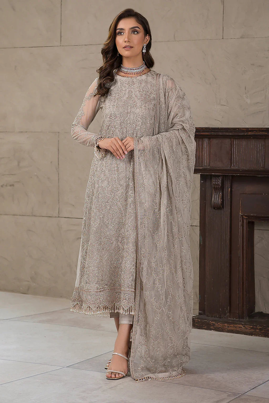 Falak by Zarif Unstitched Festive Formal Net Suit ZF 03 CHERYL
