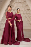 Falak by Zarif Unstitched Festive Formal Chiffon Suit ZF 07 BERRIA