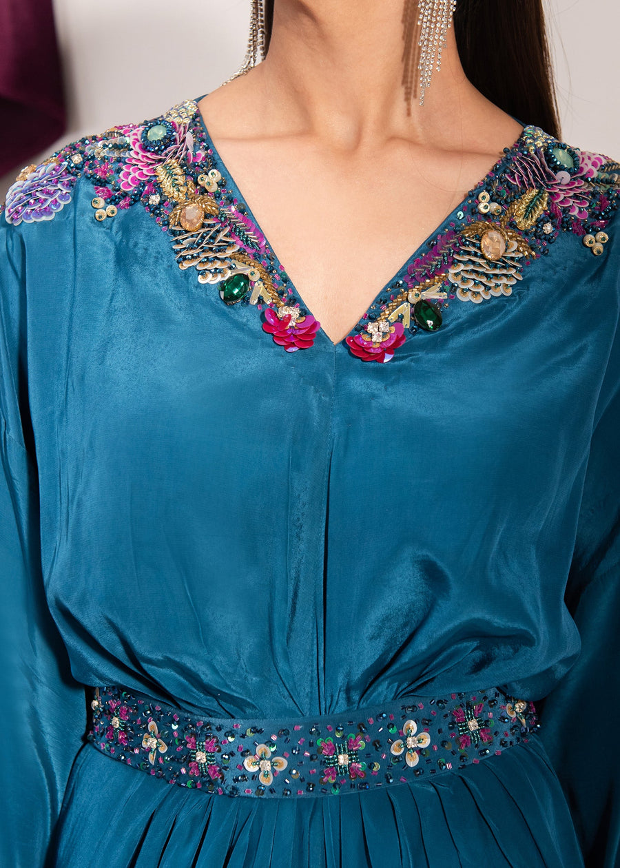 Maria Osama Khan Tiffany Vol-01 Luxury Pret 1Pc - Sapphire