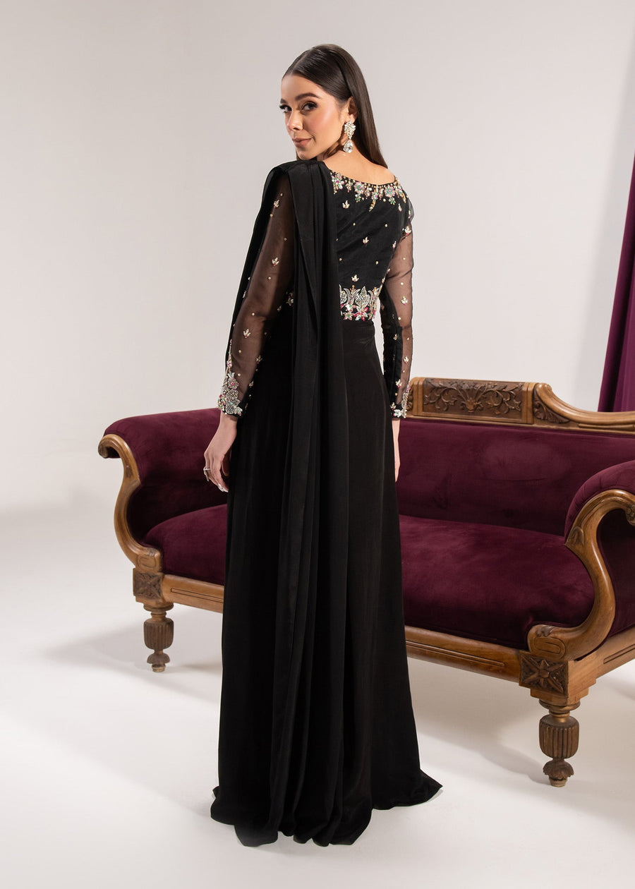 Maria Osama Khan Tiffany Vol-01 Luxury Pret 2Pc Suit - Obsidian