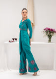 Maria Osama Khan Tiffany Vol-01 Luxury Pret 2Pc Suit - Aquamarine