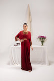 Maria Osama Khan Tiffany Vol-01 Luxury Pret 1Pc Kaftan  - Ruby