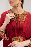 Maria Osama Khan Tiffany Vol-01 Luxury Pret 1Pc Kaftan  - Ruby