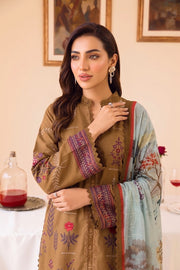 Faiza Faisal FNF Prints Unstitched Lawn 3Pc Suit - DUNE AURA
