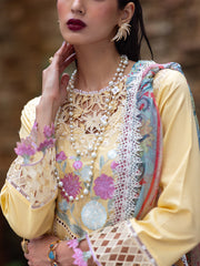 Roheenaz Dahlia Embroidered Lawn Unstitched 3Pc Suit RNZ-04A Daffodil