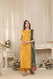Feathers Threads of Poetry Unstitched Lawn 3Pc Suit Daffodil Dialogue-FT766