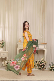 Feathers Threads of Poetry Unstitched Lawn 3Pc Suit Daffodil Dialogue-FT766
