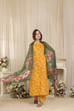 Feathers Threads of Poetry Unstitched Lawn 3Pc Suit Daffodil Dialogue-FT766