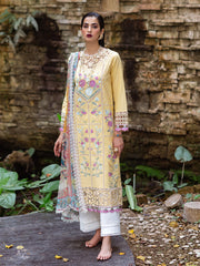Roheenaz Dahlia Embroidered Lawn Unstitched 3Pc Suit RNZ-04A Daffodil