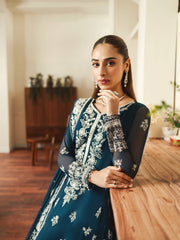 Mysha by Sifa Embroidered Chiffon Unstitched 3Pc Suit - DAHLIA
