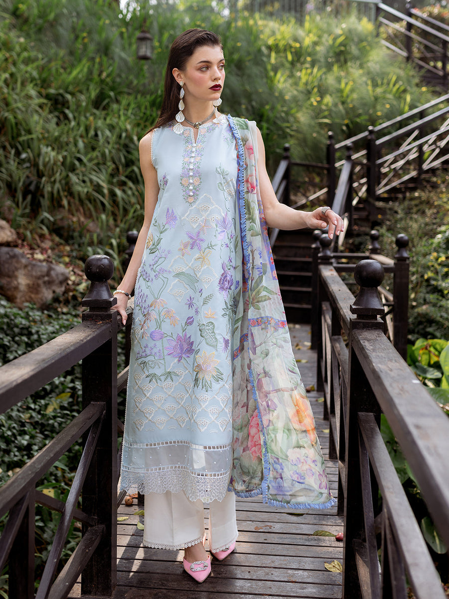 Roheenaz Dahlia Embroidered Lawn Unstitched 3Pc Suit RNZ-03A Daisy