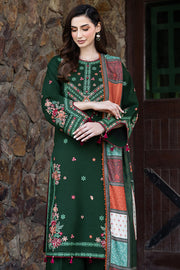 Farasha Embroidered Khaddar Unstitched 3Pc Suit - Daisywink