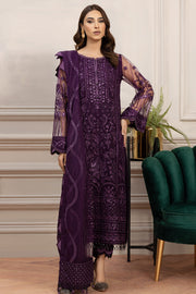 Farasha Luxury Formal Embroidered Net Unstitched 3Pc Suit - Damsel
