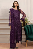 Farasha Luxury Formal Embroidered Net Unstitched 3Pc Suit - Damsel