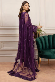 Farasha Luxury Formal Embroidered Net Unstitched 3Pc Suit - Damsel