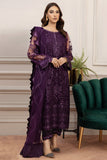 Farasha Luxury Formal Embroidered Net Unstitched 3Pc Suit - Damsel