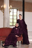 Noor by Saadia Asad Embroidered Khaddar Unstitched 3Pc Suit D-09 Damson