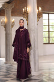Noor by Saadia Asad Embroidered Khaddar Unstitched 3Pc Suit D-09 Damson