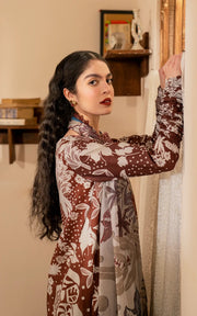 Asifa & Nabeel Meraki Vintage Embroidered Lawn Unstitched 3Pc Suit MVL25-07 Darcheeni
