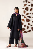 Farasha Summer Melody Embroidered Lawn Unstitched 3Pc Suit - Dark Desire