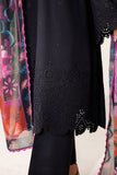 Farasha Summer Melody Embroidered Lawn Unstitched 3Pc Suit - Dark Desire