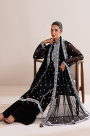Farasha Luxury Formal Embroidered Chiffon Unstitched 3Pc Suit - Dark Mirage