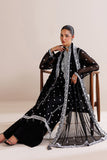 Farasha Luxury Formal Embroidered Chiffon Unstitched 3Pc Suit - Dark Mirage