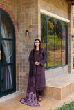 Farasha Sorine Summer Embroidered Lawn Unstitched 3Pc Suit - Dark Orchid
