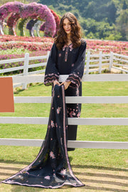 Farasha Summer Weaves Embroidered Lawn Unstitched 3Pc Suit - Dark Passion