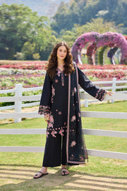 Farasha Summer Weaves Embroidered Lawn Unstitched 3Pc Suit - Dark Passion