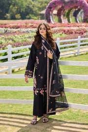 Farasha Summer Weaves Embroidered Lawn Unstitched 3Pc Suit - Dark Passion