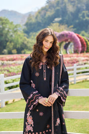 Farasha Summer Weaves Embroidered Lawn Unstitched 3Pc Suit - Dark Passion