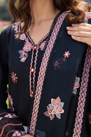 Farasha Summer Weaves Embroidered Lawn Unstitched 3Pc Suit - Dark Passion