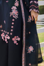Farasha Summer Weaves Embroidered Lawn Unstitched 3Pc Suit - Dark Passion