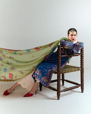 Jugnu by Hussain Rehar Unstitched Embroidered Lawn 3Pc Suit - Darya