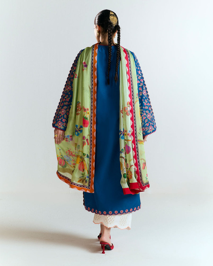 Jugnu by Hussain Rehar Unstitched Embroidered Lawn 3Pc Suit - Darya