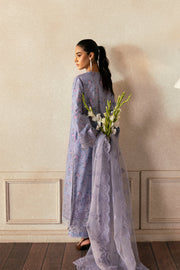 Afrozeh Daybreak Embroidered Lawn Unstitched 3Pc Suit - DAWN DUSTED