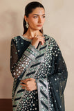 Farasha Luxury Embroidered Chiffon Unstitched 3Pc Suit - Dawn Mist