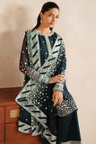 Farasha Luxury Embroidered Chiffon Unstitched 3Pc Suit - Dawn Mist