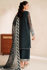 Farasha Luxury Embroidered Chiffon Unstitched 3Pc Suit - Dawn Mist