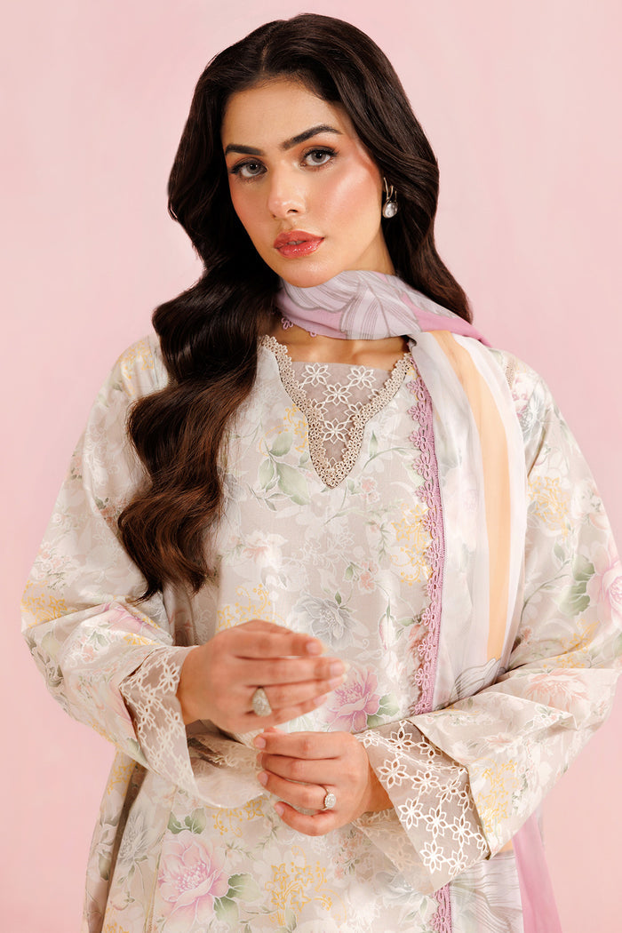 Farasha Summer Essentials Embroidered Lawn Unstitched 3Pc Suit - Day Lily