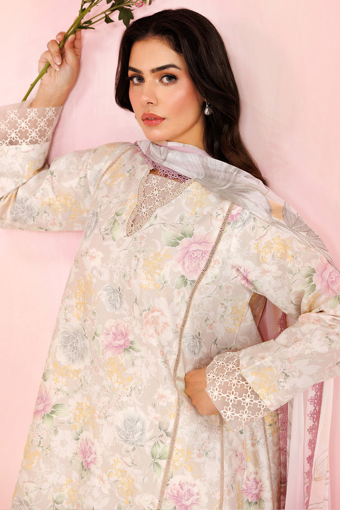 Farasha Summer Essentials Embroidered Lawn Unstitched 3Pc Suit - Day Lily