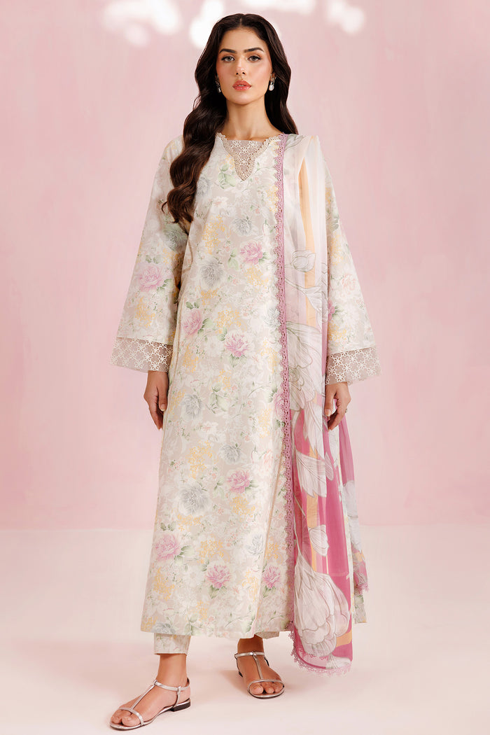 Farasha Summer Essentials Embroidered Lawn Unstitched 3Pc Suit - Day Lily