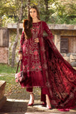 Maria B Linen Unstitched Embroidered 3Pc Suit Deep Pink DL-1112