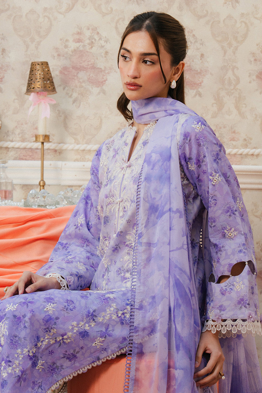 Ayzel Armelia Unstitched Printed Lawn 3Pc Suit AL-25-V1-10 Delilah