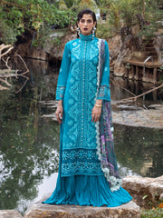 Roheenaz Dahlia Embroidered Lawn Unstitched 3Pc Suit RNZ-01A Delphinium